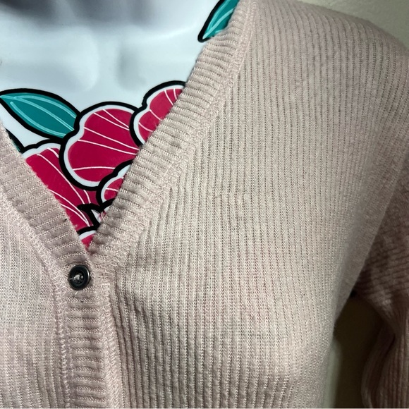 Pink Rose Blush Button Down Knit Shirt - Picture 2 of 4
